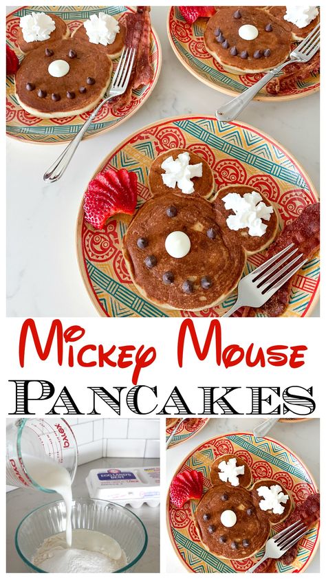 Sharing how we make Mickey Mouse Pancakes!  So fun to bring some Disney Magic home :)  Use your favorite toppings to decorate! Mickey Pancakes, Oatmeal Cookie Smoothie, Mickey Mouse Pancakes, Mickey Mouse Food, Bananas Foster French Toast, Picky Palate, Chocolate Melting Wafers, Bagel Bites, Easter Snacks