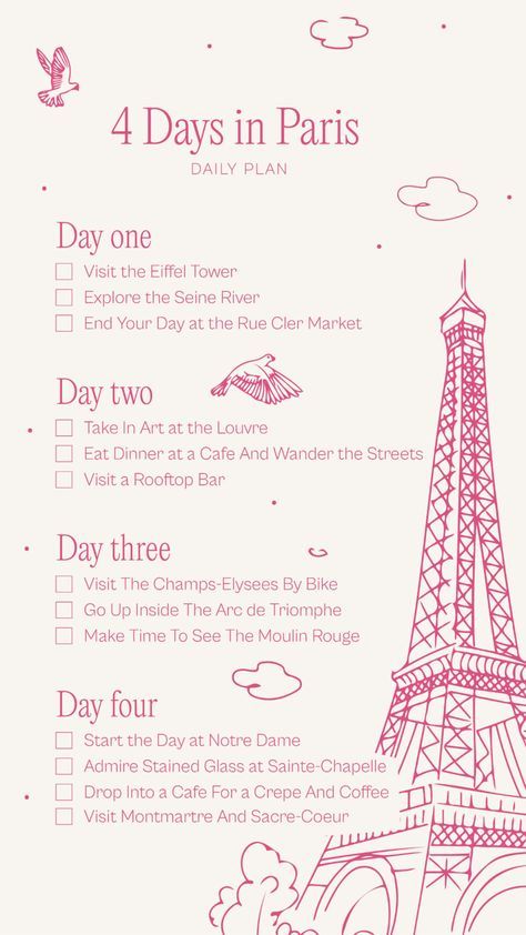 Champ Elysees, Paris Trip Planning, 4 Days In Paris, Moulin Rouge Paris, The Moulin Rouge, Cafe Paris, Plan Paris, Travel Infographic, Seine River