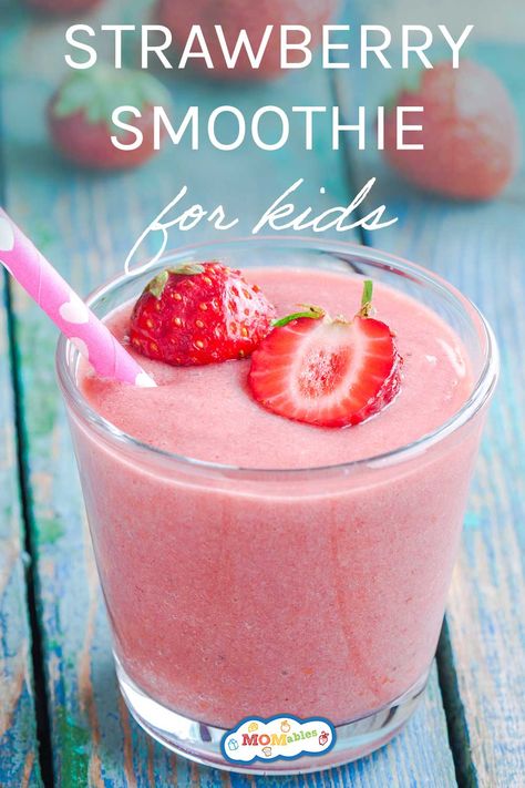 Prepare this quick and easy strawberry smoothie for breakfast, lunch, or as a healthy kids’ after-school snack! Homemade Smoothies Recipes Healthy, Breakfast Smoothie Recipes For Kids, Strawberry Smoothie Recipe With Yogurt, Kid Friendly Protein Shakes, Simple Smoothie Recipes For Kids, Smoothie Recipes Yummy, Kids Breakfast Smoothie, Healthy Kid Breakfast On The Go, Smoothie Recipes Healthy Breakfast Easy