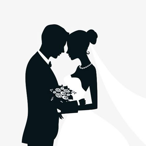 Pose Pengantin, Bride And Groom Silhouette, Idee Cricut, Wallpaper Images Hd, Couple Silhouette, Wedding Silhouette, Wedding Illustration, Silhouette Art, Mail Art