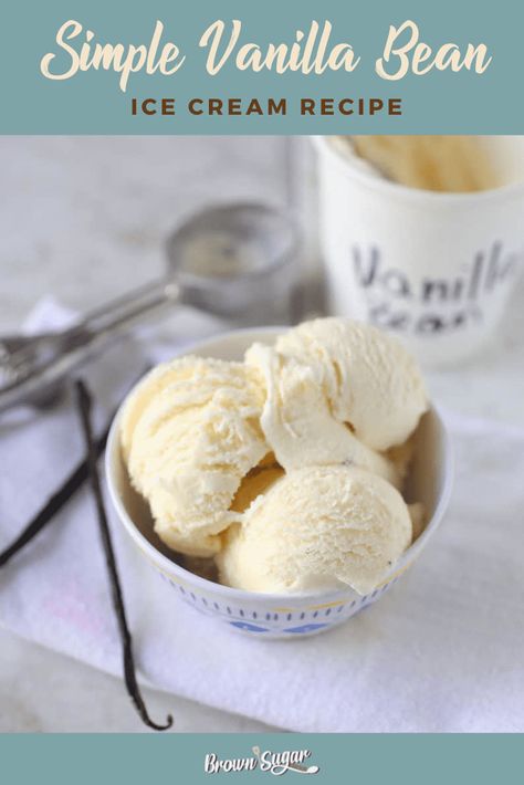 Treat yourself to a scoop of heaven with this easy homemade Simple Vanilla Bean Ice Cream Recipe. Made with real vanilla beans, it's a summer must-try! #icecream #vanillaicecream Vanilla Bean Ice Cream Recipe, Homemade Vanilla Bean Ice Cream, Homemade Vanilla Ice Cream Recipe, Make Homemade Ice Cream, Best Vanilla Ice Cream, Fake Ginger, Ice Cream Recipes Machine, Bean Ice Cream, Easy Ice Cream Recipe