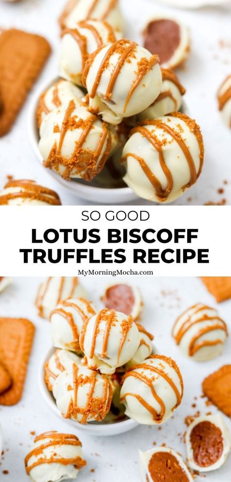 Here's how to make no bake Lotus Biscoff truffles with just 3 ingredients. This recipe is so easy to make and tastes so good too. Lotus Truffles Recipe, Truffle Recipe Easy 3 Ingredients, Biscoff Truffles Recipe, Biscoff Truffles, Lotus Biscoff Recipes, Cake Truffles Recipe, Truffle Recipe Easy, Biscoff Cake, Easy Truffles