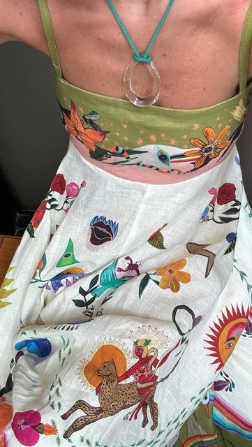 Vicky Montanari on Instagram: "summer dresses and funky non-matching bags 🇧🇷" Cute Floral Patchwork Summer Dress, Vicky Montanari Outfits, Fitted Floral Patchwork Summer Dress, Retro Patchwork Summer Dress, Funky Summer Outfits, Funky Handmade Multicolor Jewelry, Playful Patchwork Summer Dress, Funky Dresses, Uptown Girl