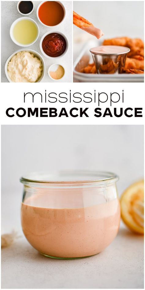 This Mississippi Comeback Sauce is perfect for dipping, dressing, dunking, and smearing over all of your favorites, from crispy fries to roasted veggies. It's tangy, creamy, sweet, and a little spicy and made with ingredients like mayonnaise, ketchup, hot sauce, and simple seasonings. Comeback Sauce Recipe, Ranch Dressing Recipe Homemade, Creamy Horseradish Sauce, Comeback Sauce, Crispy Fries, Meat Eater, Ranch Dressing Recipe, Light Meals, Homemade Ranch