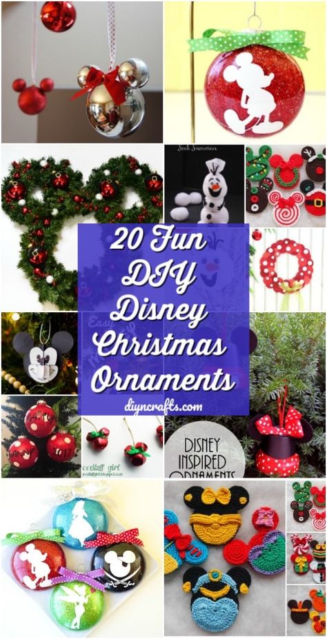 Diy Disney Christmas, Disney Christmas Diy, Disney Christmas Crafts, Deco Disney, Disney Christmas Decorations, Disney Diy Crafts, Disney Christmas Tree, Tema Disney, Disney Christmas Ornaments