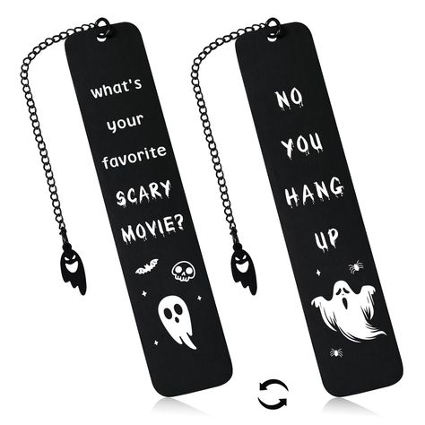 PRICES MAY VARY. 【Spooky Basket Stuffers for Him Her】The engraved bookmark is suitable for horror movie lovers. If you are looking for a gift for someone who likes scary/horror movie, maybe this is your ideal choice. Gifts for friends, gifts for horror movies lovers, bulk gifts for coworkers, halloween accessories,halloween stuff, spooky gifts, halloween gift basket, halloween gift bags, scary movie gifts, horror movie gifts, birthday gifts for wife, finace anniversary gifts. 【Halloween Party De Halloween Gifts For Boyfriend, Bulk Gifts For Coworkers, Horror Bookmarks, Toddler Halloween Gifts, Spooky Basket, Halloween Themed Gifts, Halloween Teacher Gifts, Christmas Gifts For Adults, Halloween Gift Bags