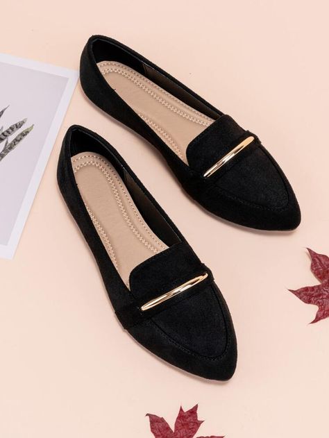 Interview Shoes, Work Shoes Women, Professional Shoes, Women Flats, Office Shoes, Business Shoes, Womens Summer Shoes, Girly Shoes, Pointed Toe Flats