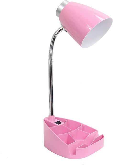 Limelights LD1002-PNK Gooseneck Organizer iPad Stand or Book Holder Desk Lamp, Pink - Desk Supplies - Amazon.com Desk Pink, Lamp Pink, Organizer Desk, Pink Amazon, Pink Desk, Fun Organization, Melted Plastic, Kawaii Room Decor, Video Pink