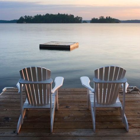 10 amazing cabin views you’ll want to trade for your own Muskoka Chairs, Muskoka Chair, Lakeside Living, Lake Living, Dream Cottage, Lake Cottage, Lake Cabins, Summer Cottage, Cabin Life