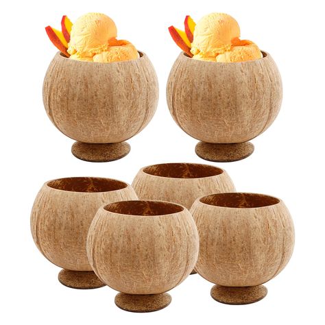 PRICES MAY VARY. Unique Style Cups: 100% natural coconut shell cups, set of 6. Enjoy your favorite drink or dessert from these coconut shell cups with ease Natural Coconut Shell Cups: Genuine natural coconut shells, may have cracks, dents and imperfections, and the coconut shells are not round, they are irregularly rounded Multi-purpose: Coconut shell cups can be used to hold ice cream, drinks or small dishes, so you can feel a different Hawaiian or Caribbean theme party Luau Party Supplies: Haw Carribean Theme Party, Tulum Theme Party, Coconut Centerpiece, Small Restaurant Ideas, Caribbean Theme Party, Tiki Party Decorations, Tropical Dishes, Amazon Findings, Luau Centerpieces