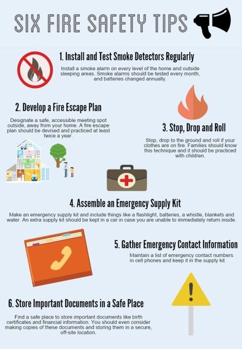 6 important fire prevention tips that could help save the lives of you and your family. These home fire safety tips are easy to implement & necessary to know. Protect your house and family with fire safety tips. Home Fire Safety, Fire Safety Poster, Fire Safety For Kids, Fire Safety Preschool, Fire Safety Tips, Safety Checklist, Safety Courses, Industrial Safety, Safety Posters