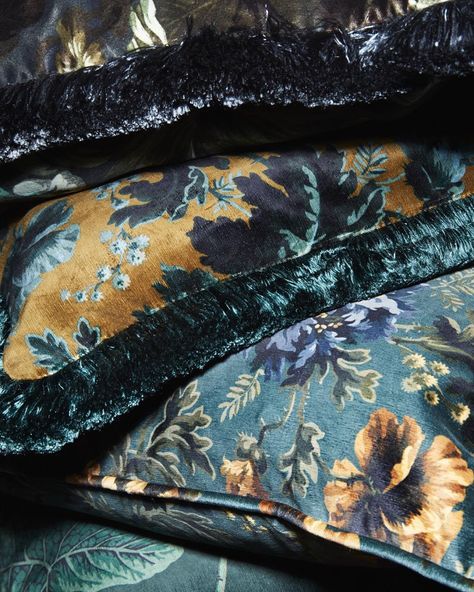 pile up the petals with the House's combination of O P I A midnight & O P I A bronze cushions.  #houseofhackney#madedinengland#opia#floral House Of Hackney, Curtain Fabrics, Fabric House, Curtains Blinds, Fabric Houses, Curtain Fabric, Blue Hues, Soft Furnishings, Velvet Fabric