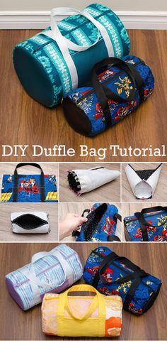 Sew Duffle Bag, Useful Things To Sew, Sew Bag Pattern, Crochet Duffle Bag, Cool Things To Sew, Fun Things To Sew, Useful Sewing Projects, Stuff To Sew, Duffle Bag Tutorial