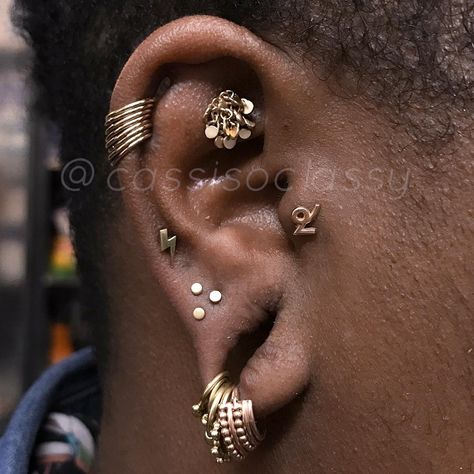 Coin Slot Body Mod, Ear Coin Slot, Coin Slot Modification, Coin Slot Piercing, Ear Project, Triple Lobe, Piercing Inspo, Coin Slot, Body Adornment