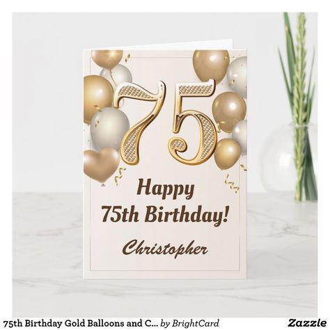 75th Birthday Gold Balloons and Confetti Birthday 79th Birthday Ideas, Hello 31 Birthday, Happy 87th Birthday, Happy 79th Birthday, Happy 77th Birthday, Happy 57th Birthday, Happy 76th Birthday, 31 Birthday, 37 Birthday