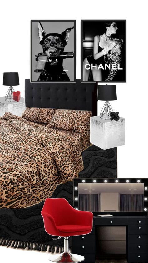 Black and Red Bedroom, Black Aesthetic, Maximalist Room Decor Bedroom Black Aesthetic, Black And Red Bedroom, Maximalist Room Decor, Maximalist Room, Girl Apartment Decor, Red Bedroom, Luxury Room Bedroom, Dream Apartment Decor, Future Apartment Decor