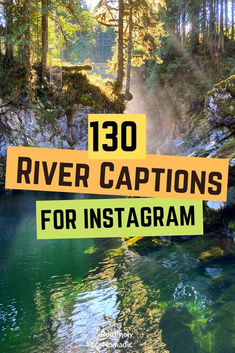 Did you just have the most amazing on the river and are now looking for the perfect river captions for Instagram? Here are ideas for good captions about rivers that are cute, funny, puns or short, and about floating the river, the Nile, or nature. Find the best one that fits your experience, picture or just inspires you! River Day Quotes, Nature, River Adventure Quotes, Water Captions Instagram Short, River Quotes Instagram Captions, Quotes About The River, Floating The River Quotes, River Life Quotes, River Floating Quotes