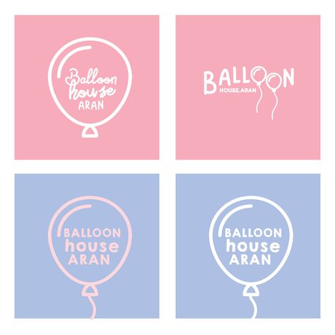 Balloon Branding Logos Design, Balloon Packaging Design, Balloon Artist Logo, Balloon Logo Design Ideas, Ballon Logo Design, Balloon Business Logo, Balloon Branding, Balloon Logo Design, Party Planner Logo