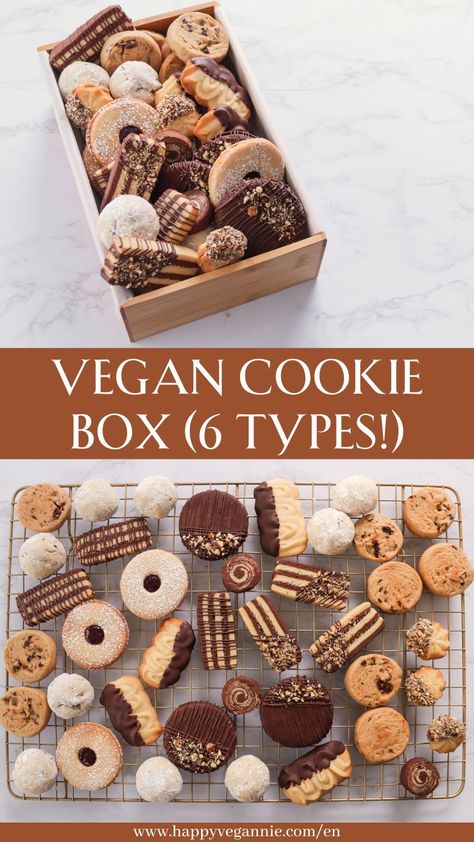 Cookie Box Vegan, Vegan Butterscotch Cookies, Vegan Danish Butter Cookies, Vegan Linzer Cookies, Vegan Biscuits Cookies, Vegan Cheesecake Cookies, Different Cookies Types, Vegan Italian Cookies, Best Vegan Christmas Cookies