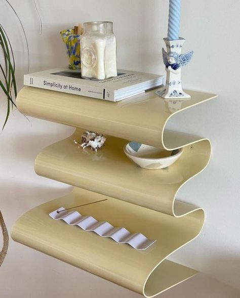 Wave Shelf, Wavy Shelf, Railroad Apartment, Babies Room, Door Shelves, Modular Shelving, Sitting Pretty, Studio Design, Metal Shelves