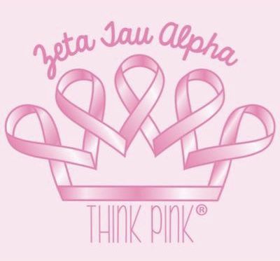 Zta Philanthropy, Zeta Tau Alpha Shirts, Pink Crown, Zeta Tau Alpha, Think Pink, Sorority Life, Screen Savers, Sorority, Peace Gesture