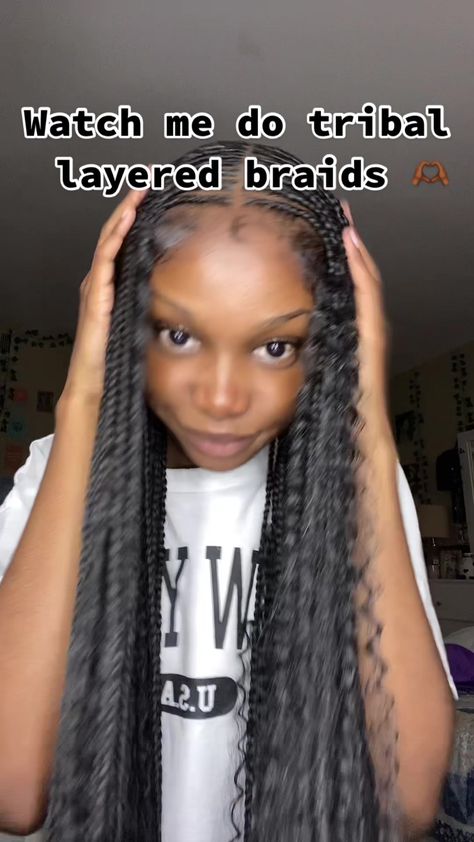 Protective Hairstyles, Black Hairstyles, Two Layer Braids Black Hairstyles, Layer Braids Black Hairstyles, Layered Braids, Layer Braids, Popular Trends, Hair Braid, Braids For Black Women