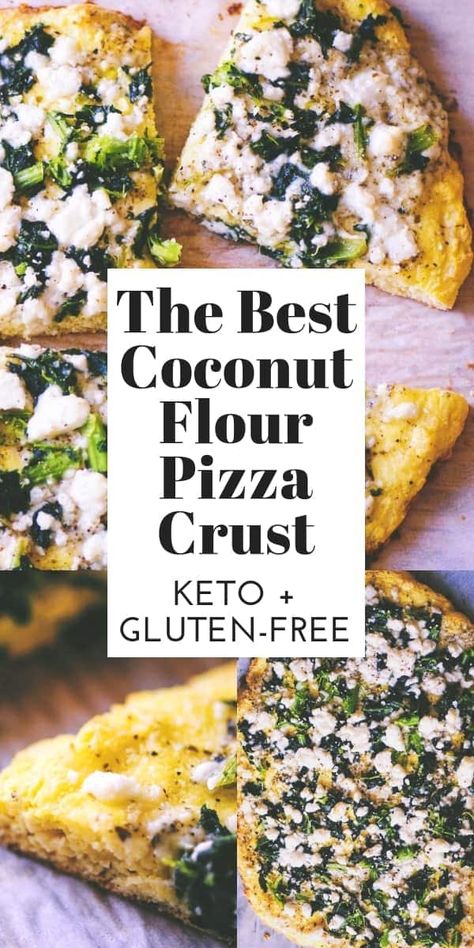 A super easy, quick, and delicious low-carb, keto, grain-free, & gluten-free coconut flour pizza crust! This fun keto pizza dough recipe will be a new favorite in no time! Keto Pizza | Low Carb Pizza Keto Pizza Dough Recipe, Keto Pizza Dough, Pizza Crust Keto, Italian Pie, Coconut Flour Pizza Crust, Best Keto Pizza, Dessert Pizzas, Lowcarb Recipes, Chicory Recipe