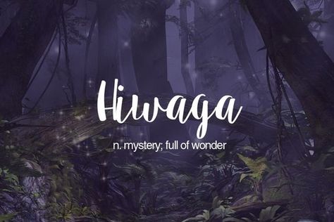 Hiwaga (n) mystery; full of wonder - #hiwaga #mystery #wonder #different #unique #special #odd #eccentric #different #weird #words #vocabulary Filipino Words And Meanings, Filipino Words, Unique Words Definitions, Beautiful Meaning, Uncommon Words, Fancy Words, One Word Quotes, Weird Words, Unusual Words