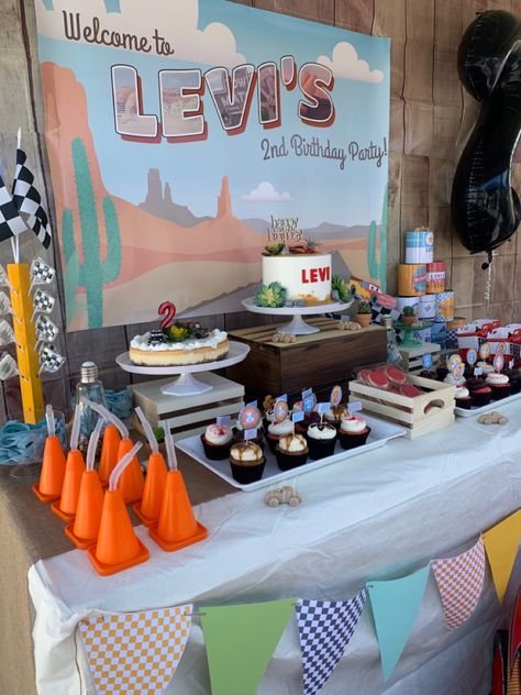 Radiator Springs Birthday, Cars First Birthday, Cars Radiator Springs, Pixar Cars Birthday, Pixar Party, Spring Birthday Party, Radiator Springs, Cars Party, Spring Birthday