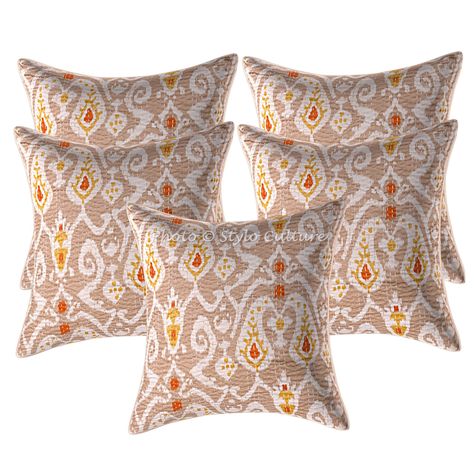 Indian Meditation, Pretty Throw Pillows, Bohemian Sofa, Kantha Cushions, Yoga Pillow, Sofa Pillow Covers, Boho Cushions, Garden Pillows, Printed Cushion Covers