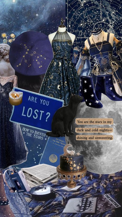 hii, here’s a spacecore themed shuffle!! #myfirstshuffle #space #astronomy #spacecore #darkacademia #astrocore #moodboard #academia #aesthetic #spaceaesthetic #blue #shuffles #collage #vintage Astro Core Aesthetic, Space Aesthetic Clothes Men, Space Theme Mood Board, Cosmiccore Aesthetic, Blue Academia Wallpaper, Space Themed Clothes Aesthetic, Astronomy Outfit Aesthetic, Astro Academia Aesthetic, Astrocore Aesthetic Outfits