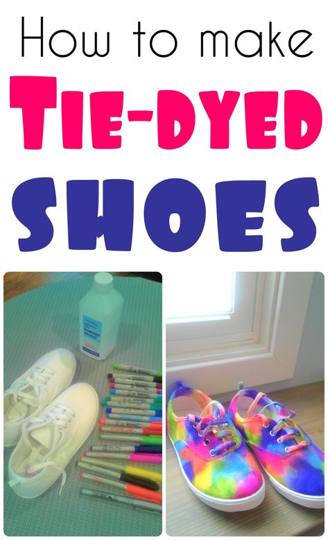 Tie Dye Ideas Projects, Diy Tie Dye Shoes, Tie Dye Projects, Dyed Shoes, Canvas Shoes Diy, Sharpie Shoes, Dye Projects, Sharpie Tie Dye, Dye Shoes