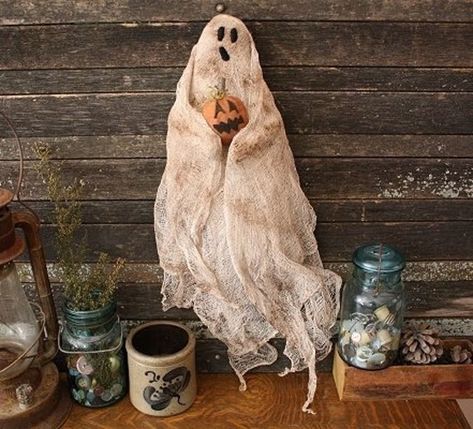 Primitive Ghost, Primitive Sewing Patterns, Halloween Sewing Patterns, Ghost Doll, Ghost Door, Primitive Halloween Decor, Halloween Sewing, Tutorial Amigurumi, Primitive Patterns