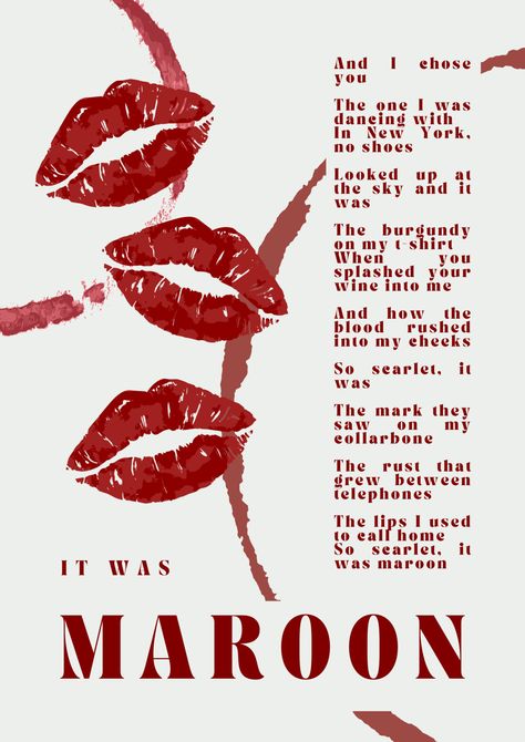 Red Taylor Swift Aesthetic Poster, Maroon Poster Taylor Swift, Taylor Swift Lyric Posters, Maroon Taylor Swift, Mr Perfectly Fine, Lyrics Tumblr, Taylor Swift Inspired, Taylor Lyrics, Taylor Swift Posters