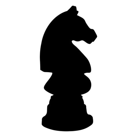 Knight chess piece realistic silhouette PNG Design Chess Piece Silhouette, Chess Silhouette, Walking Silhouette, Knight Chess Piece, Chess Knight, Knight Chess, Login Design, Vintage Television, Butterfly Printable