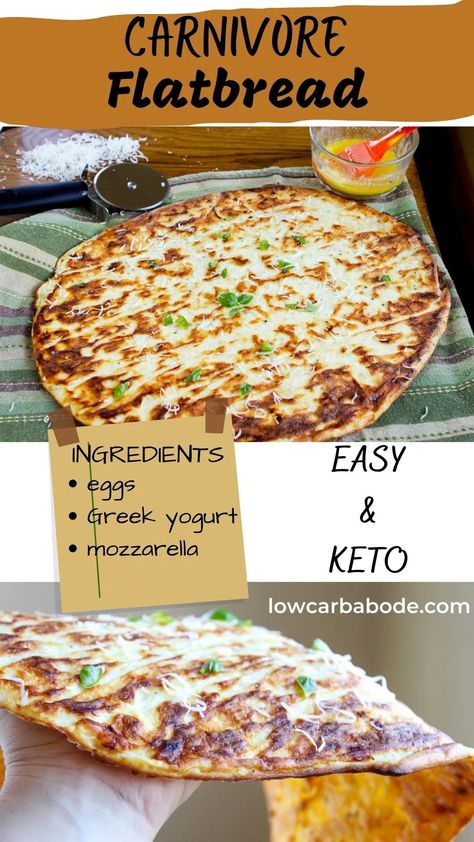 is AMAZINGLY EASY to make, all without grains, nuts, or flour! Enjoy it as a sandwich, with pizza toppings, for breakfast, or with soup. Caveman Diet Recipes, Caveman Diet, Bbq Pizza, Meat Diet, Boiled Egg Diet, Diet Help, Pizza Toppings, Low Carb Keto Recipes, Keto Recipes Easy