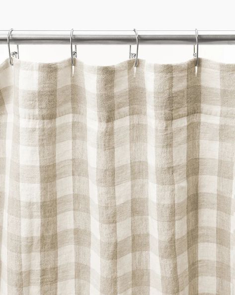 Pennie Shower Curtain | McGee & Co. Shower Curtain Cottage, Cozy Bathroom Shower Curtains, Green And White Shower Curtain, Quilt Shower Curtain, Cottagecore Shower Curtain, Cottage Core Shower Curtain, Master Bath Shower Curtain, Townhome Aesthetic, Curtains In Bathroom