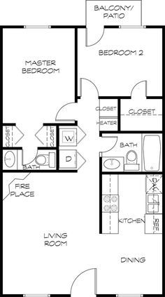 Image result for mother in law suite addition floor plan 24 x 24 800 Square Foot House Plans, 800 Sq Ft Apartment, 800 Sq Ft House Plans, House Plans Layout, 800 Sq Ft House, Apartment Living Room Layout, House Plan With Loft, Balcony Flooring, House Plans 3 Bedroom