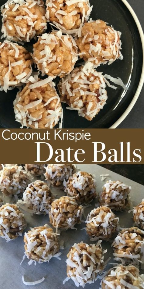 Date Pieces With Rice Flour, Coconut Date Balls, Weight Watcher Desserts, Bake Healthy, Date Balls, Christmas Baking Cookies, Cheesecake Squares, Date Cookies, Pasta Per Pizza