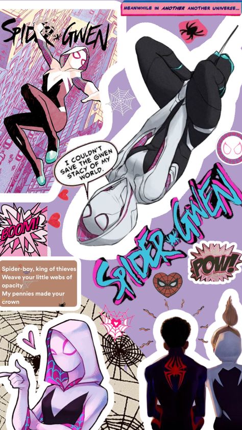 Spider Gwen Art, Gwen Spiderman, Spiderman Girl, Spiderman And Spider Gwen, Marvel Phone Wallpaper, Marvel Spider Gwen, Art Spiderman, Doflamingo Wallpaper, Spiderman Art Sketch