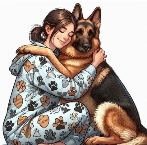 German Shepherd Cute Pictures, German Shepherd Illustration, German Shepherd Drawing, German Sheperd Dogs, German Shepherd Art, Disney Animals, Cute Dog Pictures, My Puppy, Living Alone