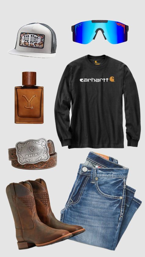 #menswesternfashion Casual Western Outfits Mens, Country Style Outfits Mens, Country Guy Outfits, Western Outfits Mens, Country Outfits For Men, Country Boy Outfits, Casual Western Outfits, Cute Western Outfits