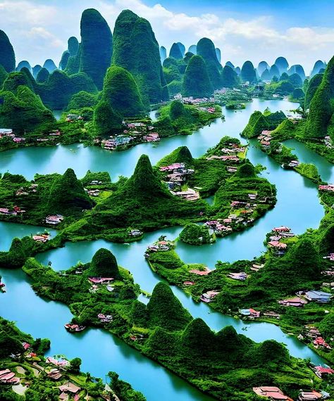 Xi's Moments - #MayDayHoliday destinations Guilin, Guangxi... | Facebook Nature, Guilin, Li River China, Guilin China, Chinese Landscape, Exotic Places, Fantasy Places, Beautiful Places Nature, Natural Scenery