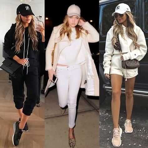 Baseball Cap Formal Outfit, White Baseball Cap Outfit Summer, Outfits With White Baseball Cap, Baseball Hat Women Outfit, Nyc Baseball Cap Outfit, Ball Caps For Women Outfit, Black Cap Outfits For Women Summer, Styling A Baseball Cap, Women Wearing Baseball Caps