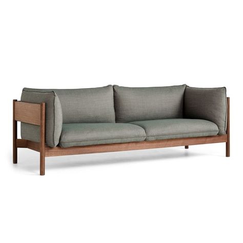 Arbour ECO 3 Seater Sofa Eco Sofa, Fabric Sofa Design, Walnut Sofa, Contemporary Building, Hay Design, Sofa Material, Wooden Sofa, Luxury Sofa, Ferm Living