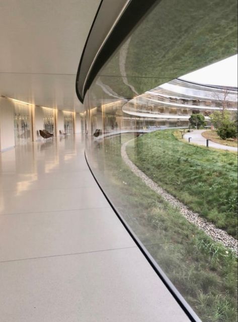 Apple Park Interior, Google Building, Tech Architecture, Apple Headquarters, Apple Office, Apple Building, Apple Aesthetic, Apple Park, Offer Accepted