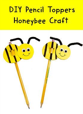 DIY Bee Pencil Toppers| Crafts for Kids | moosemischief Pencil Topper Crafts, Diy Bee, Bee Crafts For Kids, Bee Themed Classroom, Pencil Crafts, Insect Crafts, Craft Video, Diy Pencil, Craft Foam