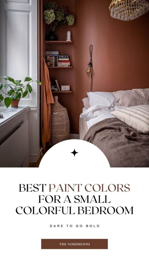 Color Schemes For The Bedroom, Moody Room Color Palette, Fun Bedroom Colors, Small Room Paint Colors, Guest Room Paint Color Ideas, Small Bedroom Colors, Paint Color Bedroom, Color Drenching Bedroom, Small Bedroom Paint