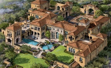 Tuscan Homes, Mansion Homes, Mediterranean Mansion, Mansion Floor Plan, A Mansion, Dream Mansion, Mega Mansions, Modern Mansion, Luxury House Plans