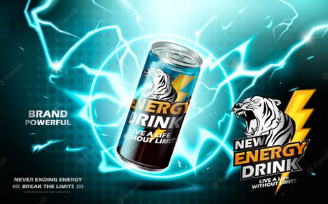 Sting Drink, Drinks Brands, Energy Industry, Teal Background, Background 3d, Energy Drink, Energy Sources, Alternative Energy, New Energy